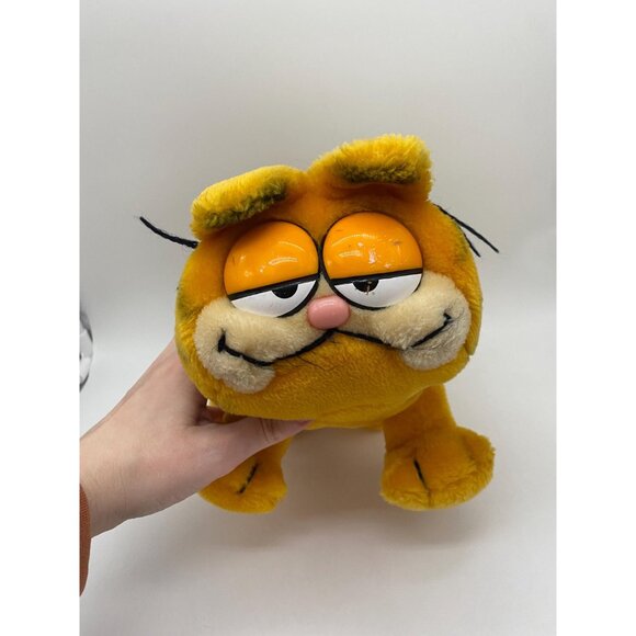 Rare 1981 Large Standing Garfield Plush: Vintage Cartoon Cat Collectible - Picture 7 of 9